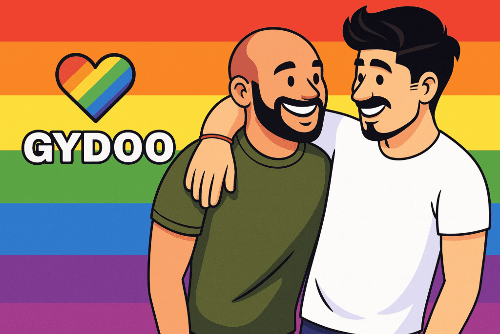 Gydoo interface showing text and video chat options, random pairing system, anonymous cam to cam features, and online video chat community for talking to strangers