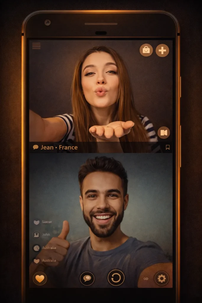 cam chat concept image illustrating online video chat platform and Omegle alternative for real time cam communication worldwide