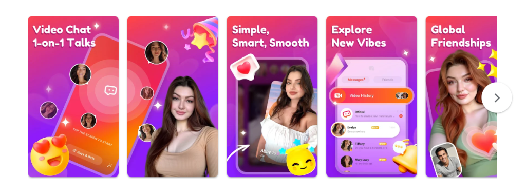 fachat interface visual representing stranger video chat with instant matching and cam to cam communication as an Omegle alternative