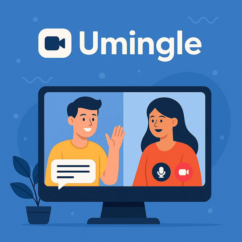 umingle interface visual representing live face to face interactions and cam to cam communication with strangers worldwide