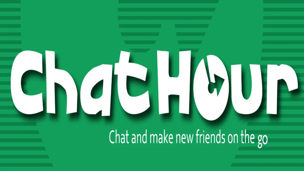 Chat Hour logo for anonymous chat platform, stranger chat community, and online video chat brand