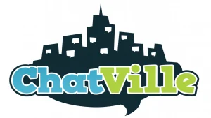 ChatVille logo for random video chat, cam to cam platform, and global stranger chat community