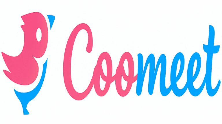 CooMeet logo – secure online cam-to-cam chat and random pairing system to meet girls live online.