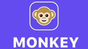 Monkey App logo – popular Omegle alternative and social video chat app for talking to strangers online and making new friends.