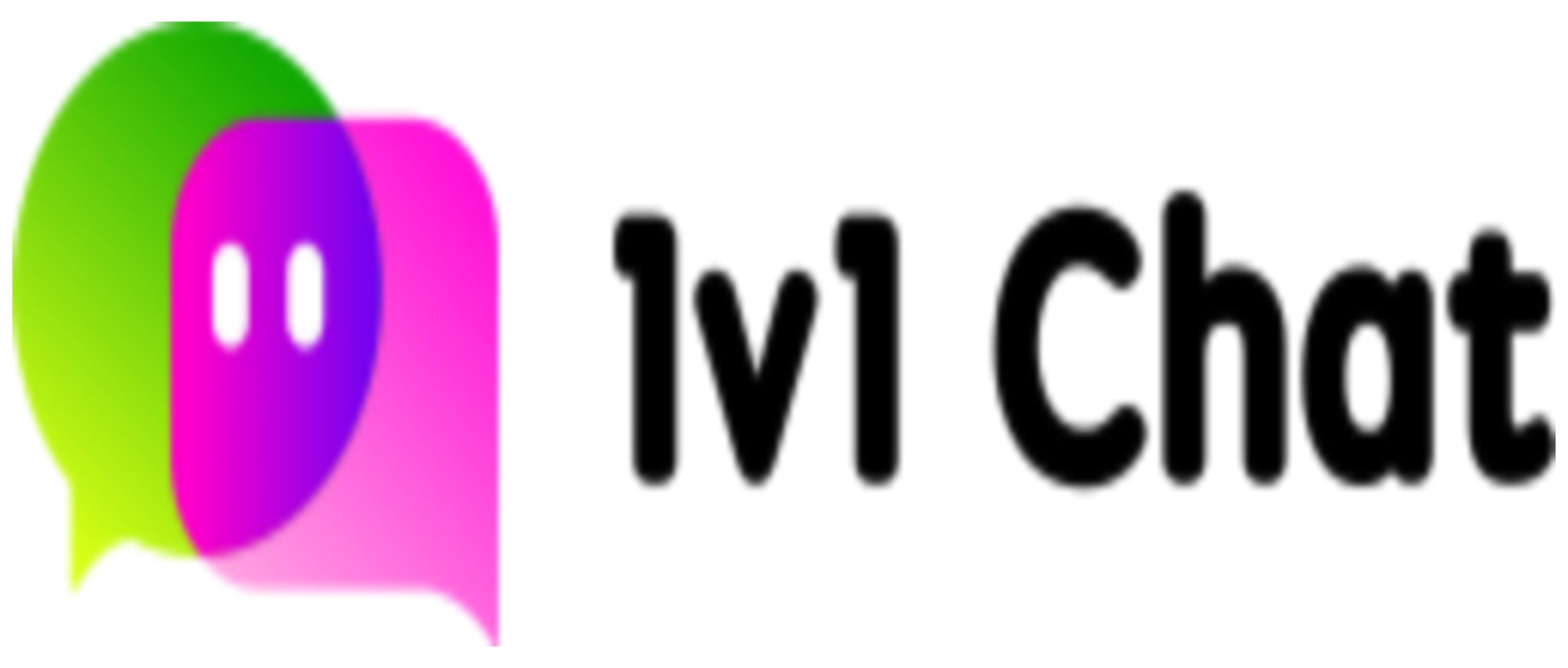 1v1 Chat – one-on-one cam chat logo for private video conversations with strangers
