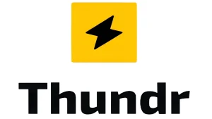 Thundr logo – modern Omegle alternative for instant video chat, random pairing, and real-time online interactions.