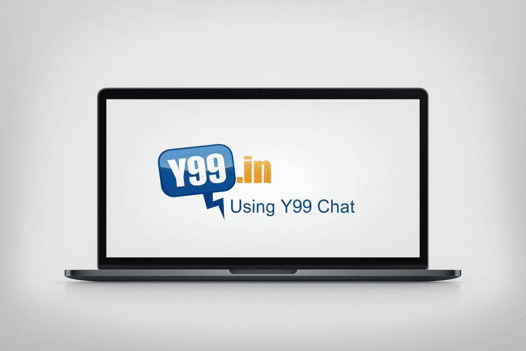 Y99 web and mobile interface showing live chat rooms, friend lists, text chat features, and global online chat community.