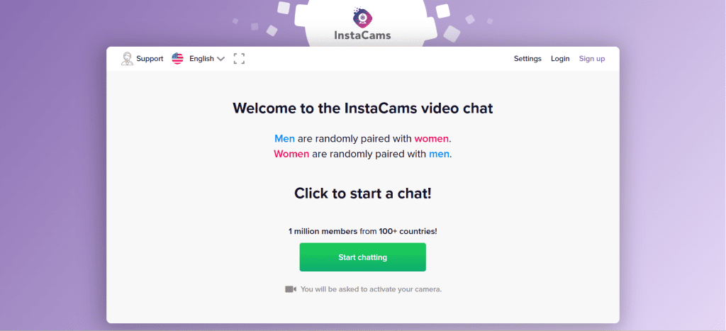 Instacams random video chat platform connecting strangers for live cam-to-cam interactions and fun face-to-face conversations online.