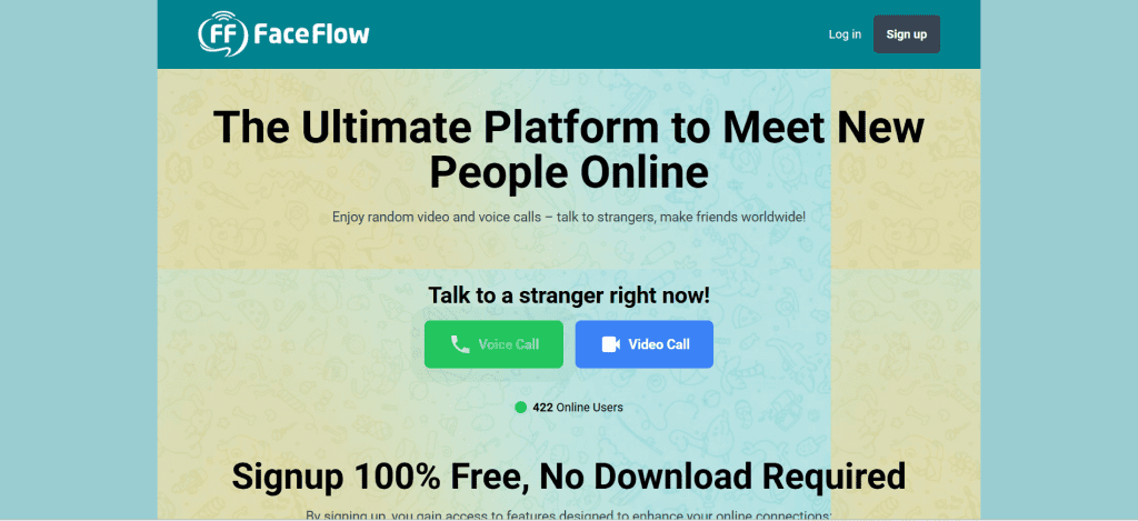 FaceFlow free video chat platform for group video calls, meeting strangers online, and connecting through live cam-to-cam conversations.