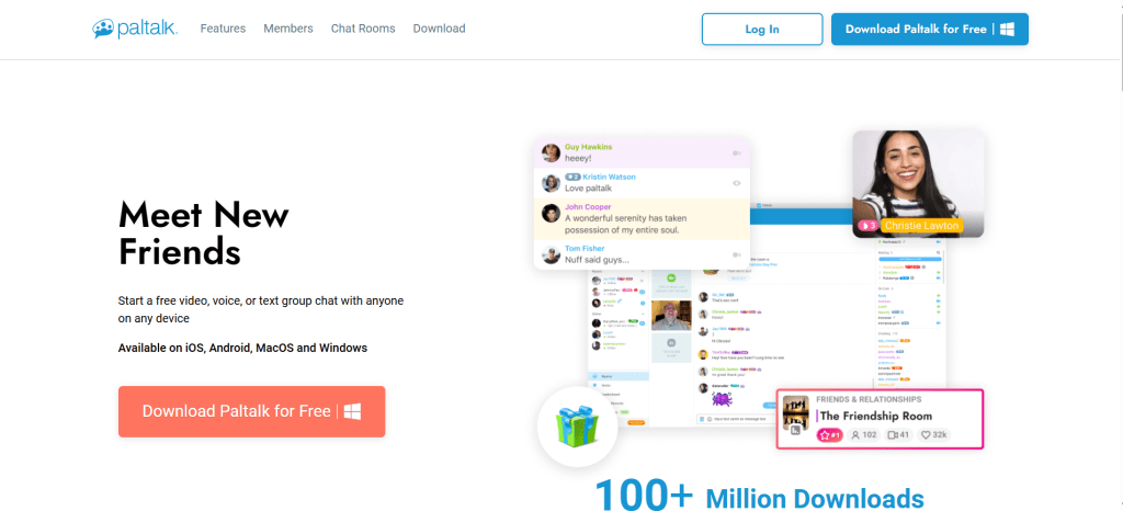 Paltalk group video chat platform for joining live chat rooms, meeting strangers online, and hosting cam-to-cam conversations with communities worldwide.