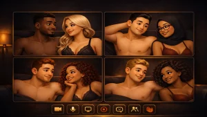 adult chat rooms image showing random video chat and anonymous face to face interactions with adults online