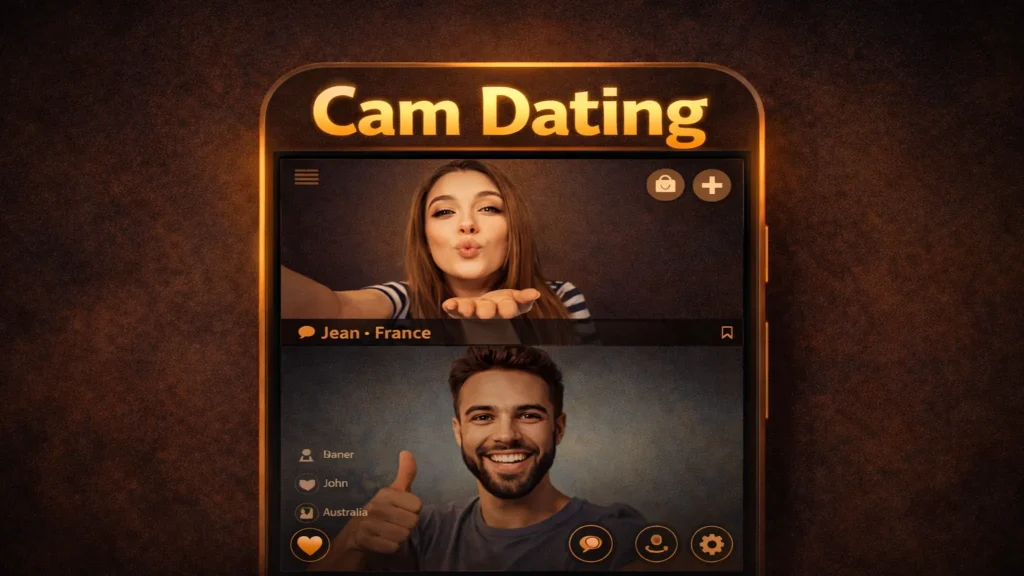 cam dating image showing adult random video chat and live face to face cam to cam interactions online