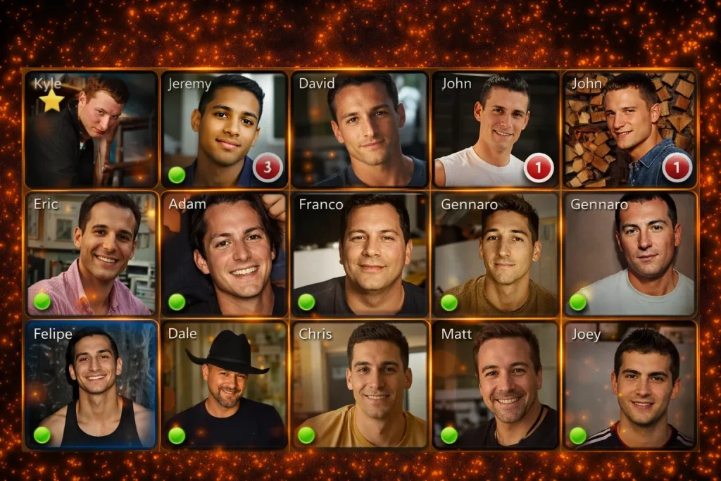 free gay chat visual illustrating online video chat platform and Omegle alternative for meeting men worldwide