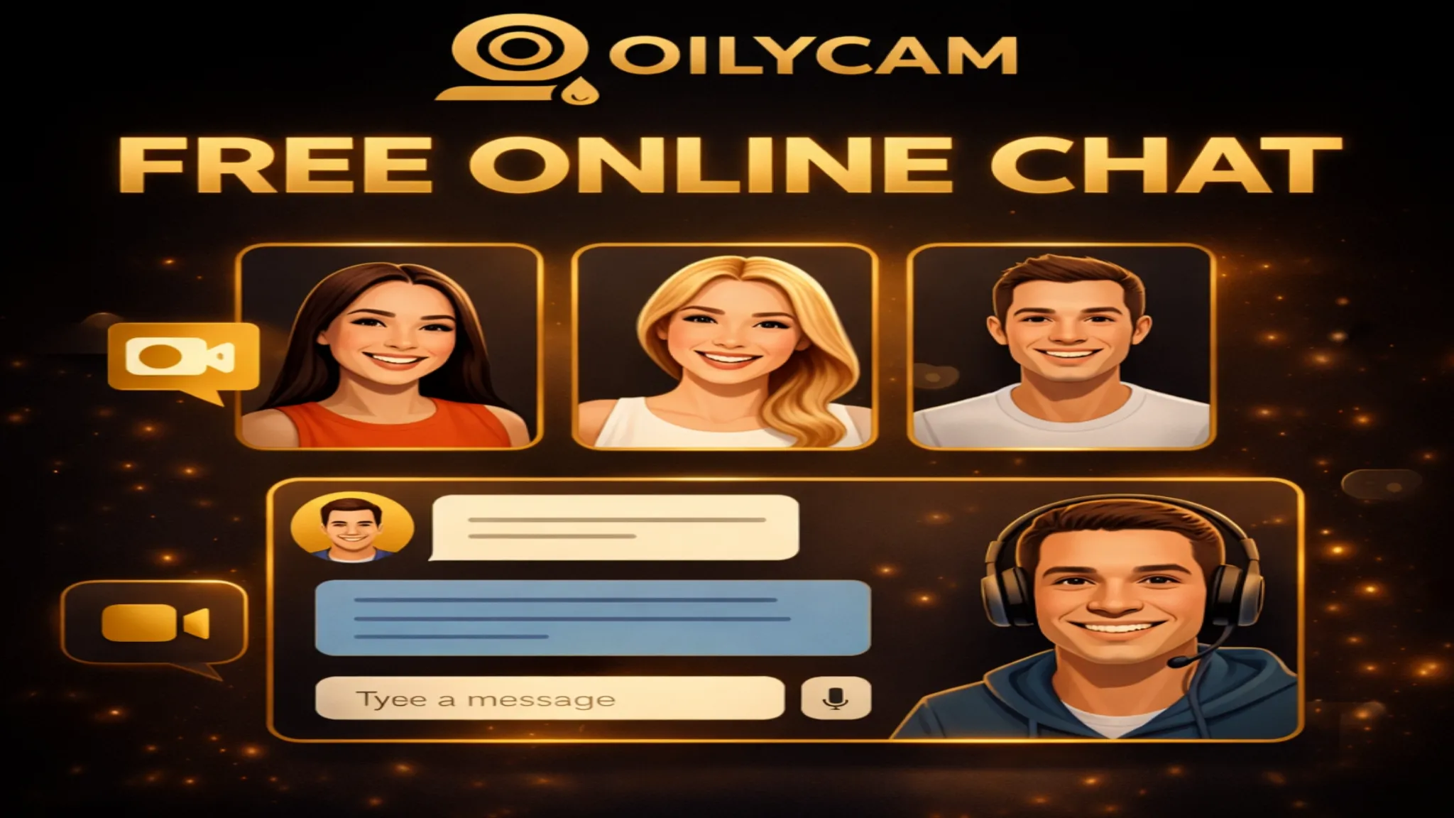 free online chat image showing random video chat with strangers and instant face to face interactions online