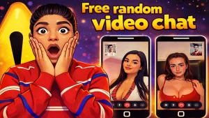 free random video chat image showing random pairing system and live face to face interactions with strangers online