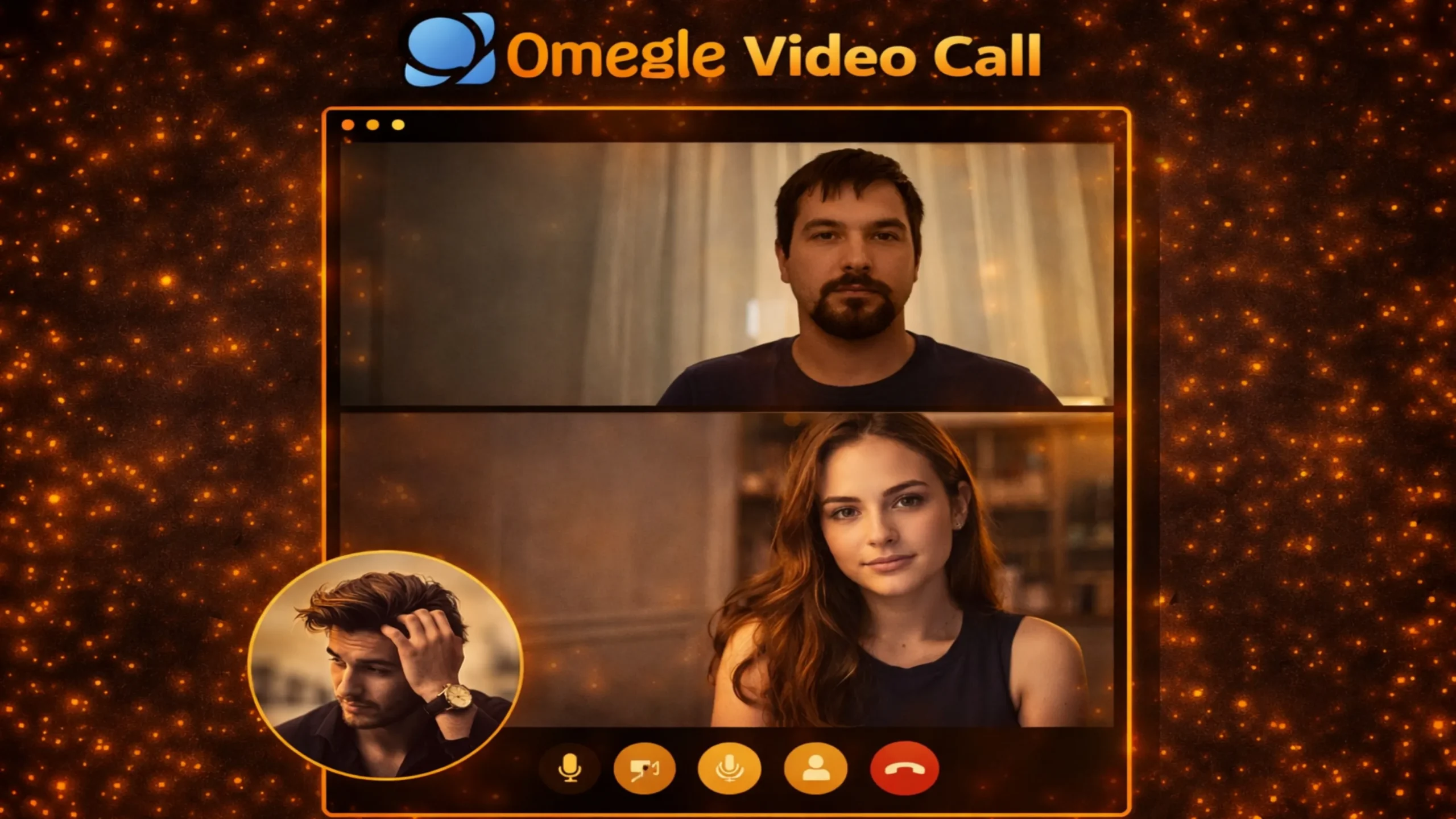 omegle video call image showing random video chat with strangers and live face to face cam to cam interactions online