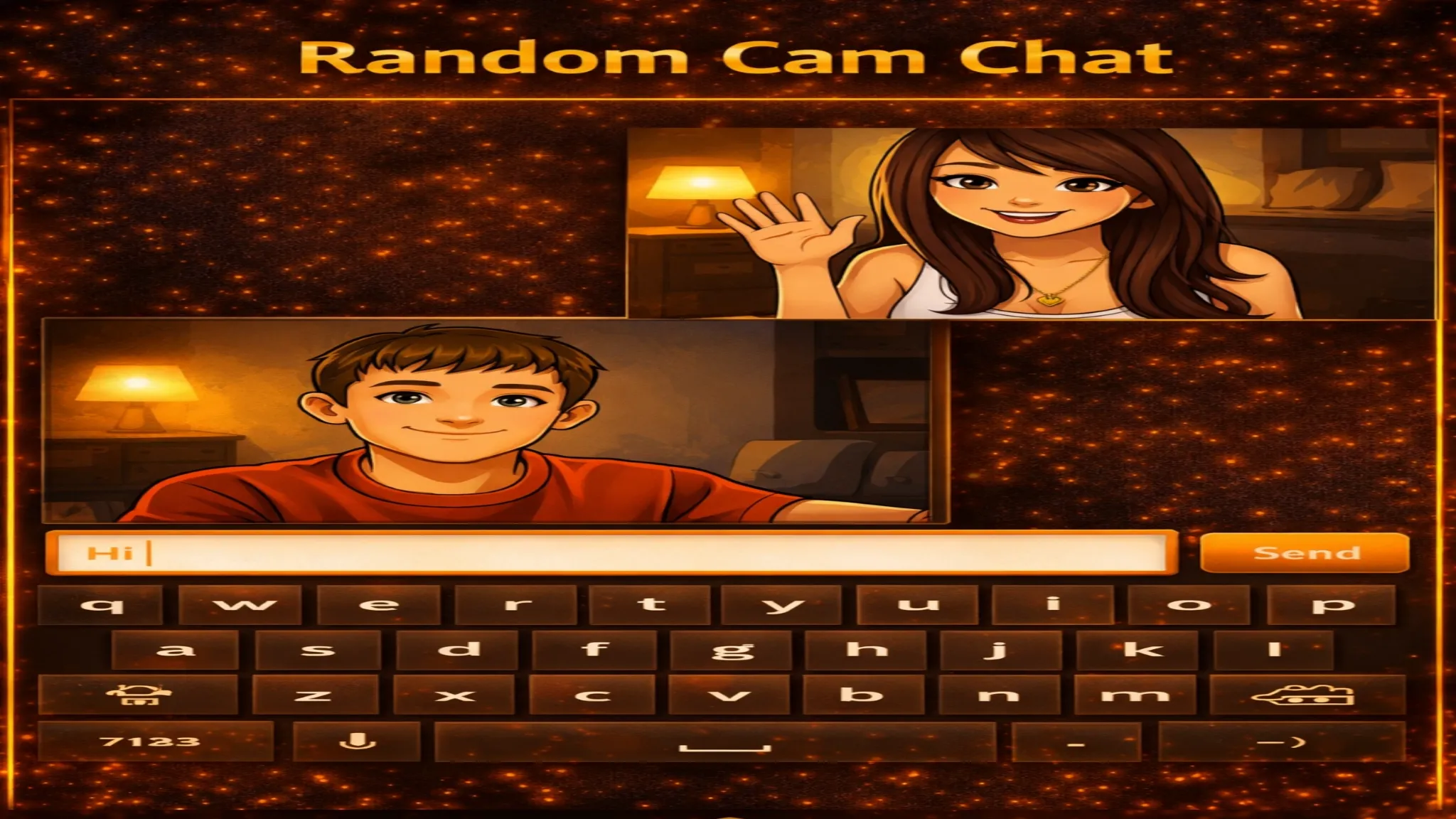 random cam chat image showing random video chat with live face to face cam to cam interactions with strangers online