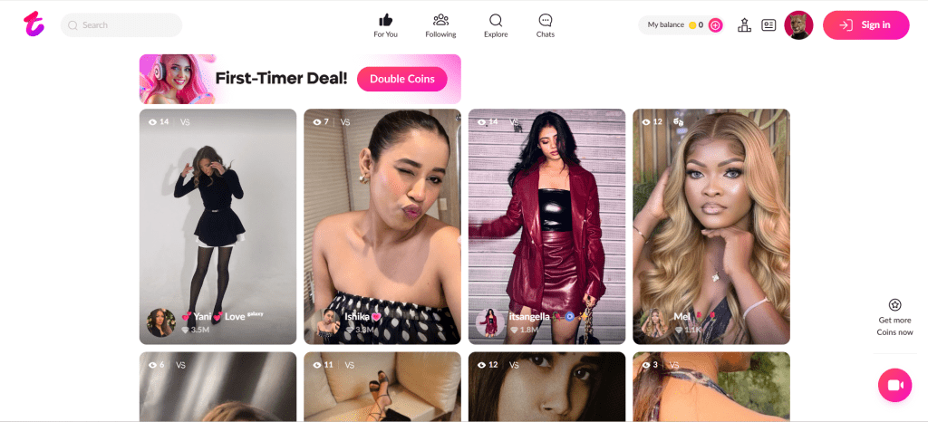 tango live image showing live video chat platform with face to face interactions and real time communication online