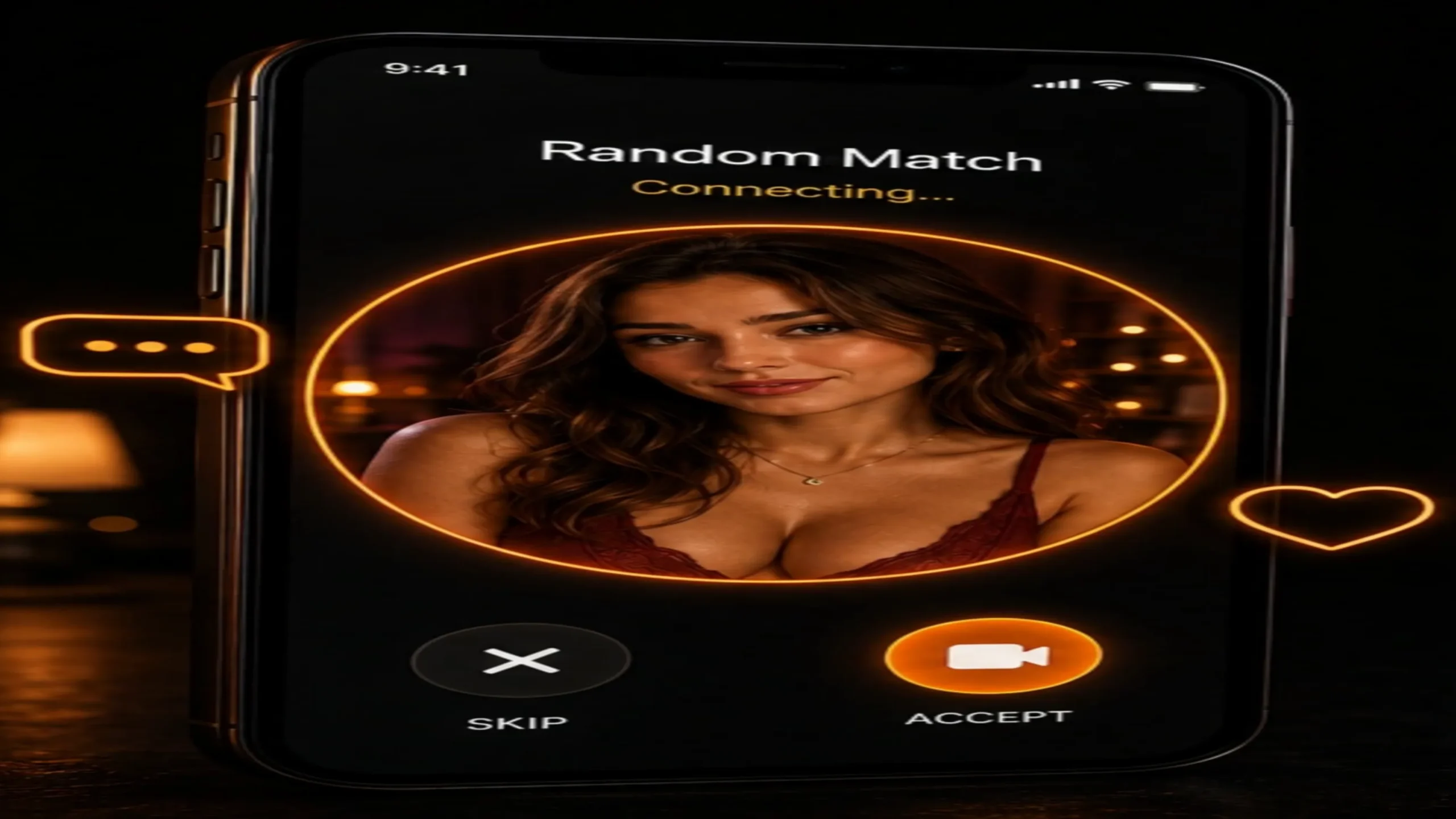 Random video calling app logo for live stranger chat